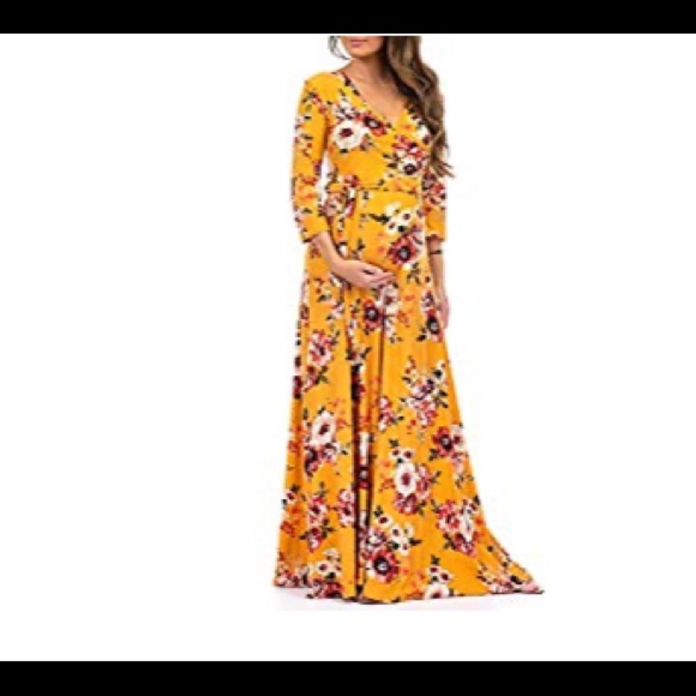 Women's Faux Wrap Maternity Dress